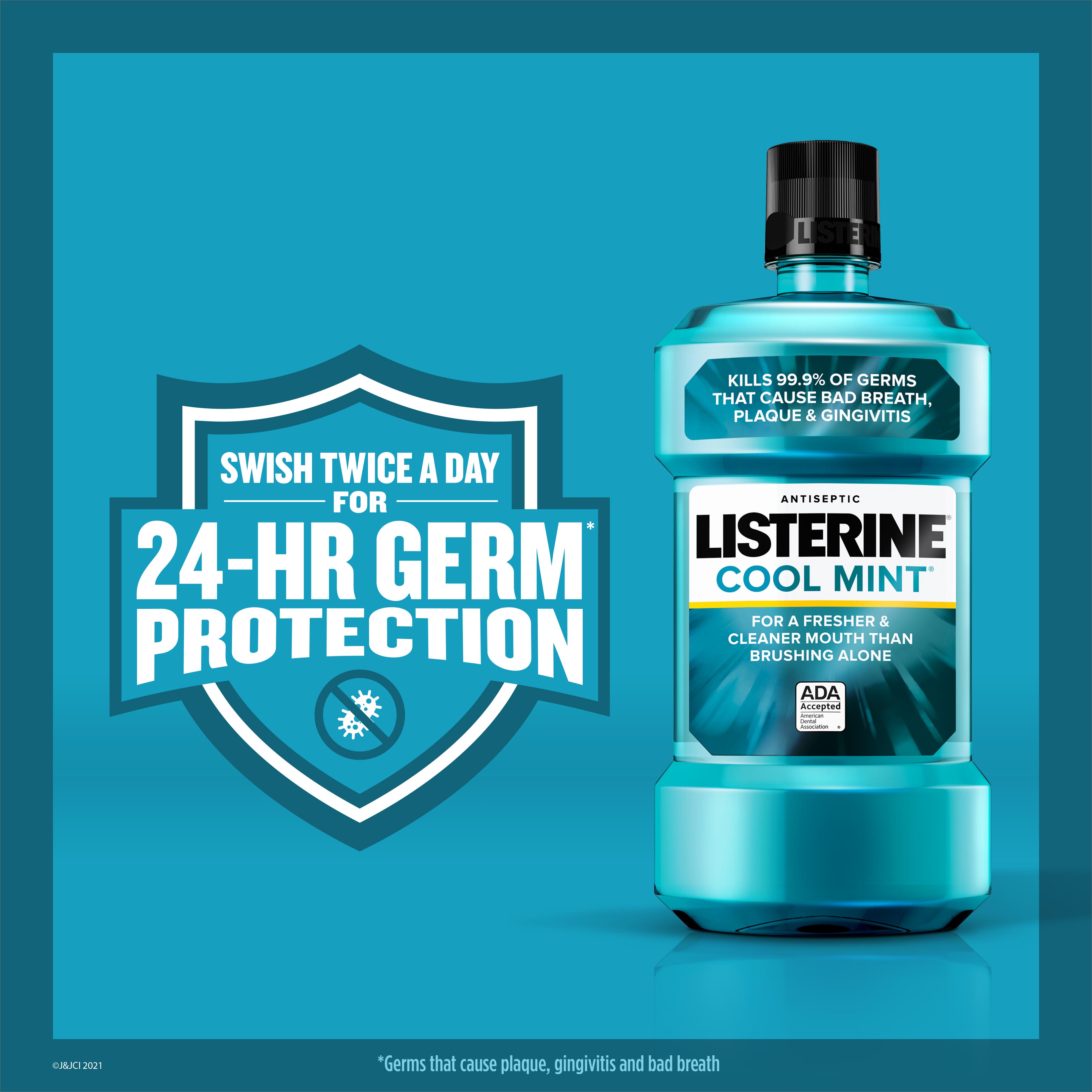 COOL MINT® Antiseptic Mouthwash for Bad Breath & Plaque