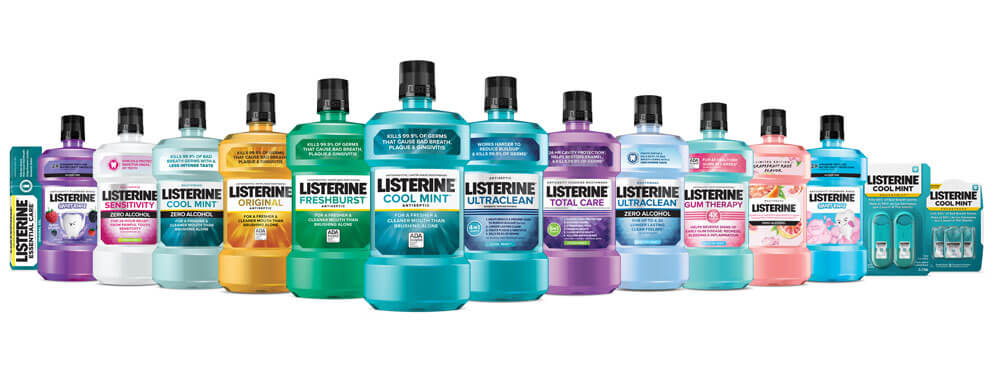 Listerine Total Care Zero Alcohol Anticavity Mouthwash, Bad Breath  Treatment, Alcohol Free Mouthwash for Adults; Fresh Mint Flavor, 1 L (Pack  of 2)