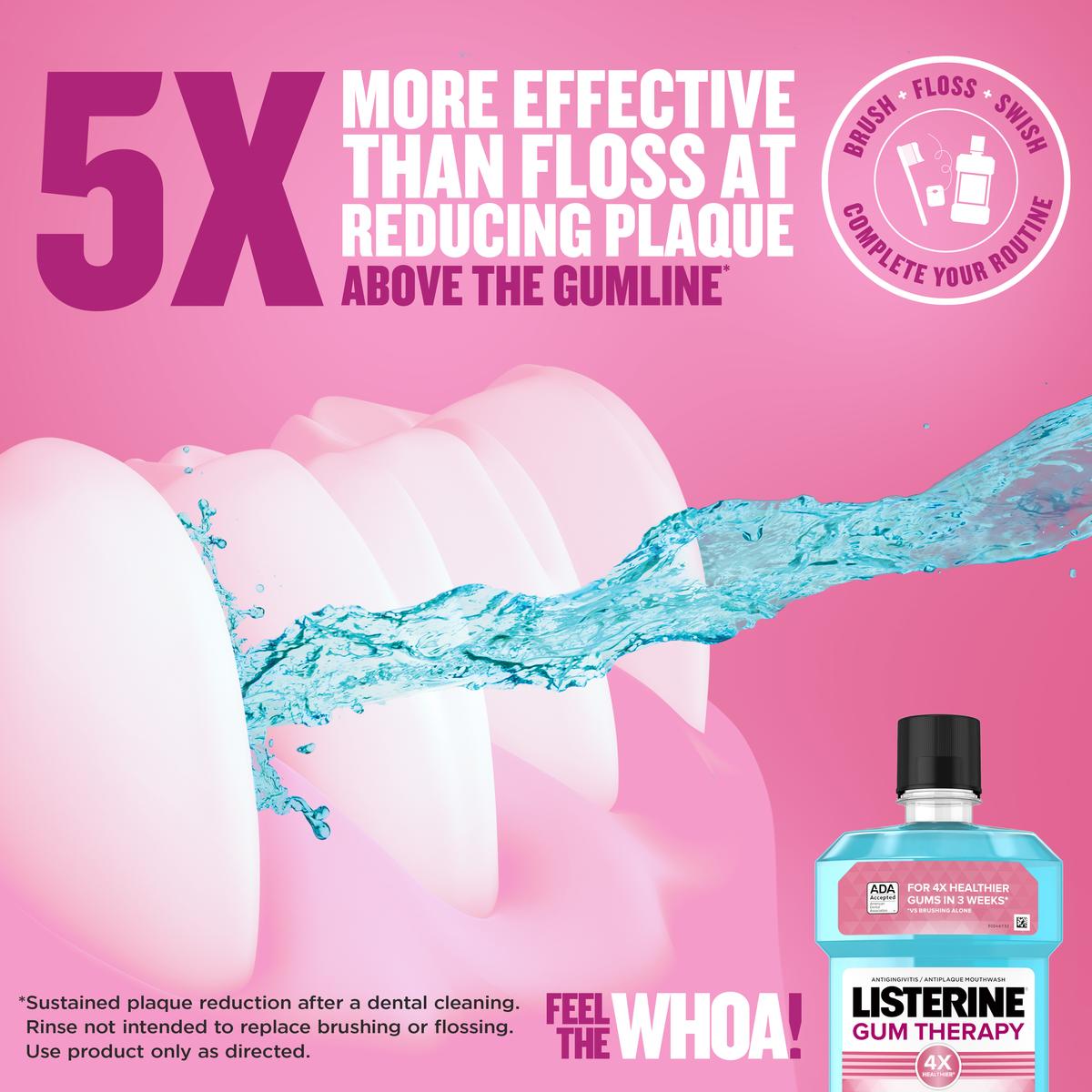 Listerine Gum Therapy Antiseptic Mouthwash - Glacier Mint - 16.9