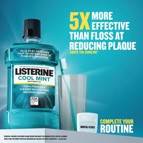 Listerine Cool Mint Antiseptic Mouthwash for Bad Breath Travel